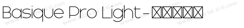 Basique Pro Light字体转换